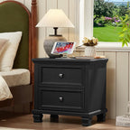 Farmhouse Bedroom Dresser and Nightstand Set of 4, 6 Drawer Tall & 5 Drawers Dresser & 2 Drawer Nightstand Set, Rustic Wood Bedroom Furniture Set for Livingroom, Hallway, Black