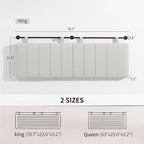 UEV King Headboard Only, Wall Mounted Hanging Upholstered Bed Head Board, Modern Vertical Channel Design of Fine Linen, Elegant Light Yellow Fluted Headboard for Bedroom (Light Yellow, Queen Size)