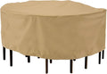 Classic Accessories Terrazzo Water-Resistant 69 Inch Round Patio Table & Chair Set Cover, Outdoor Table Cover