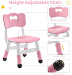 4 in 1 Kids Table and 2 Chairs Set with Storage, Toddler Table and Chair Set for Kids Ages 3-10, Graffiti & Building Blocks Double-Sided Tabletop (Pink, 2 Chairs)