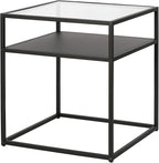 Ada 20'' Wide Square Side Table in Blackened Bronze