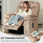 EONIX Large Lay Flat Power Lift Recliner Chair for Elderly with Heat and Massage, 400lbs Dual Motor Electirc Lift Chair with Extended Footrest, SLRY007062, Beige