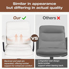 White Leather Desk Chair with Arms,Modern Office Chair with Lumbar Support,Removable Armrests, Height-Adjustable Swivel Medium Computer Chair for Home, Office, Dresser, Bedroom