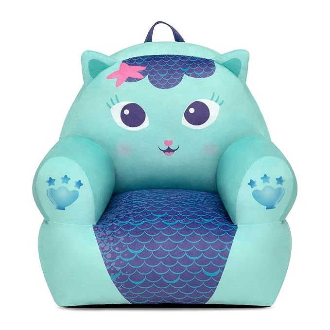 Delta Children - Gabby's Dollhouse Cozee Buddy Kids Chair, Blue