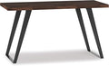SIMPLIHOME Lowry SOLID WOOD and Metal Modern Industrial 54 inch Wide Home Office Desk, Writing Table, Workstation, Study Table Furniture in Distressed Charcoal Brown