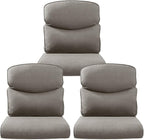 Outdoor Chair Cushions 3 Packs - Outside High Back Comfortable Thickened Pillow 22x24 with Zipper Cover for Patio Rocking Swivel Chairs Loveseat Sofa – Grey/Crescent