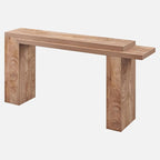 OKD 63 Inch Modern Entryway Console Table, Solid Geometry Accent Sofa Table Behind The Couch, Narrow Console Table for Entryway, Hallway, Living Room, Foyer, Light Tree Knot