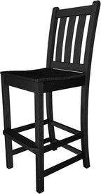 POLYWOOD® Traditional Garden Bar Chair, Black