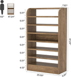 Tribesigns Shoe Rack for Entryway, 8-Tier Tall Shoe Shelf Shoes Storage, Wooden Shoe Cabinet Organizer for Closet, Hallway, Living Room, Wood Color, 2 Pcs