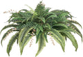 VEVOR Artificial Ferns, Natural Spread Diameter 41 Inch, Large Hanging Fake Boston Ferns, Sunlight Resistant Fake Plant Wall Decor with 80 Branches and Flowerpot, Faux Fern for Home Office Outdoor