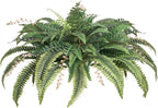 VEVOR Artificial Ferns, Natural Spread Diameter 41 Inch, Large Hanging Fake Boston Ferns, Sunlight Resistant Fake Plant Wall Decor with 80 Branches and Flowerpot, Faux Fern for Home Office Outdoor
