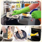 Lucomb 10 Pack Swedish Dish Cloths Reusable for Kitchen, Super Absorbent Kitchen Dishcloth Decorative, Quick Drying Cleaning Cloths Replace Paper Towels for Washing Dishes