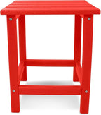 Polywood Long Island 18" Side Table, Sunset Red