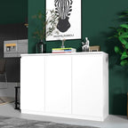 White Buffet Storage Cabinet with 3 Door, 43" W Coffee Bar Cabinet, Kitchen Buffet Sideboard for Living Room, Kitchen, 43.3" W x 31.5" H
