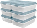 Hefty HI-RISE 40 Qt Stackable Storage Bins with Lids – 6 Pack Clear Plastic Under Bed Storage Containers, Shoe Organizer Boxes with XL Lid-Locking Latches, Comfort-Grip Handles, Durable Double Rim