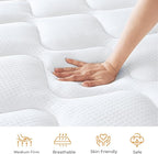 koorlian Twin XL Mattress, 10 Inch Hybrid Mattress Twin XL with Individual Pocket Springs and Pressure-Relieving Memory Foam, Breathable, Medium Firm Mattress in a Box 80"x39"x10"