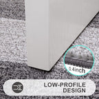 Kitinjoy Indoor Outdoor Door Mat, 32x20 Non-Slip Absorbent Dirt Trapper, Low-Profile Washable Inside Entrance Front Floor Mat, Sturdy Soft Entry Doormats for Entryway, Grey