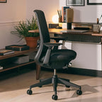 Haworth Soji Office Chair with Ergonomic Adjustments, Flexible Mesh Back (Ocean)