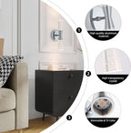JoollySun Crystal Wall Sconces Indoor: Dimmable 3-Color (3000K-6000K) LED Bathroom Lighting for Hallway Bedroom