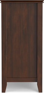 SIMPLIHOME Artisan Buffet - 54 inch Wide Solid Wood 3-Door Sideboard Buffet in Russet Brown, Transitional Storage Cabinet for Dining Room or Kitchen with Adjustable Shelves and Bronze Hardware