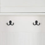 Crosley Furniture Fremont Hall Tree with Storage Cabinets and Coat Rack Hooks for Hanging, Distressed White