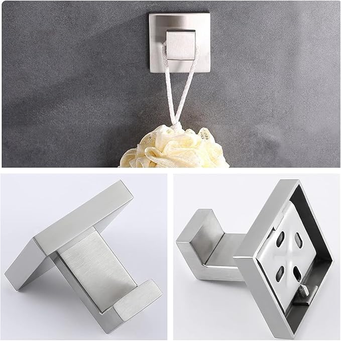 Bathroom Hardware Set Bathroom Accessories Set SUS304 Towel Bar Set Includes Towel Bar Inch+Towel Holder+Toilet Paper Holder+Towel Hook (10, Brush Nickel)