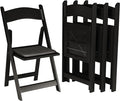 500 Black Resin Stackable Folding Chair - Comfortable Black Foldable Chair - Folding Chairs with Padded Seats - Indoor/Outdoor Folding Chairs for Events - Lightweight Foldable Chairs (500 Pack)