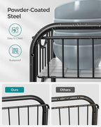 SONGMICS 4-Tier Pull Out Cabinet Organizers, Under Sink Organizer, Bathroom Organizer and Storage, Sliding Basket Drawers, Stackable for Kitchen, Bathroom, Ink Black UKCS017B02