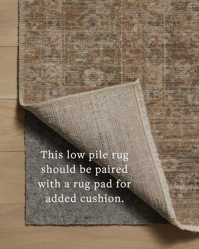 Loloi Amber Lewis Molly Collection MOL-06 Gold/Blue 6'-7" x 9'-2" Low Pile Area Rug