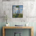 Wieco Art Woman with a Parasol Madame Monet and Her Son Canvas Prints Wall Art of Claude Monet Famous Classic Oil Paintings Reproduction Gallery Wrapped People Pictures