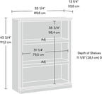 Sauder Miscellaneous Storage 3-Shelf Bookcase/ Book Shelf, Lintel Oak finish