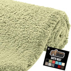 GORILLA GRIP Bathroom Rugs, 60x24, Ultra Soft Absorbent Mat, Thick Plush Bath Rug, Machine Washable, Microfiber Quick Dry, Mats for Shower, Bathtub and Floor, Home Decor Accessories, Sage