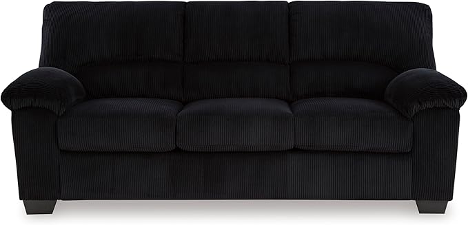 Signature Design by Ashley SimpleJoy Modern Sofa for Living Room, Black