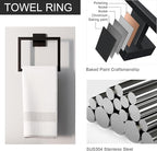 Matte Black Bathroom Accessories Set, 22.2 Inch Bath Towel Bar Set, Stainless Steel Bathroom Hardware Set, Towel Racks for Bathroom Wall Mounted