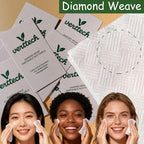 verttech™ Diamond Weave Disposable Face Towels, 50 Count – Extra Large 10"x12", Ultra Absorbent, Dual-Texture Towelette for Skincare, Makeup Remover Towels