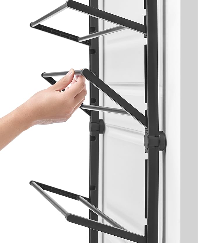 Whitmor 24 Pair Door Shoe Organizer, Sturdy Closet Storage Rack Hangs on Closets for Shoes