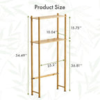 AmazerBath Bamboo Over The Toilet Storage Shelf, 2-Tier Over Toilet Organizer Rack, Freestanding Above Toilet Shelf for Bathroom, Laundry, Space Saver, Natural Color