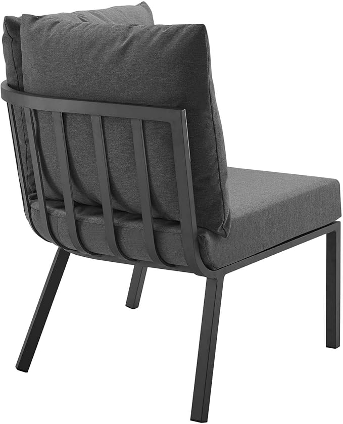 Modway Riverside Outdoor Furniture, 6-Piece Set, Gray Charcoal