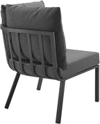 Modway Riverside Outdoor Furniture, 2-Piece Set, Gray Charcoal