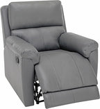 MINCETA Recliner Chairs,Modern 5" Wall Hugger Nursery Recliner with Overstuffed Arm and Back for Living Room,PU Leather in Gray