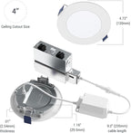 HALO 4” Smart Wi-Fi Slim Canless Recessed LED Downlight Powered by WiZ Pro, Dimmable Full Color with Smart Home Integration - HLB4069WZRGBWMWR