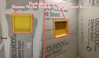 Ready for Tile Waterproof Leak Proof 16" x 20" Bathroom Recessed Shower Niche - Double Bathroom Shelf Organizer Storage for Shampoo & Toiletry Storage - Flush Mount Installation Yellow