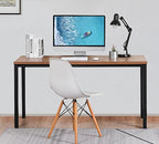 Large Table 35x70 Inches Computer Desk/Dining Table, Office Desk Sturdy Writing Workstation for Home Office Modern Simple Sturdy Laptop Study Table- Walnut