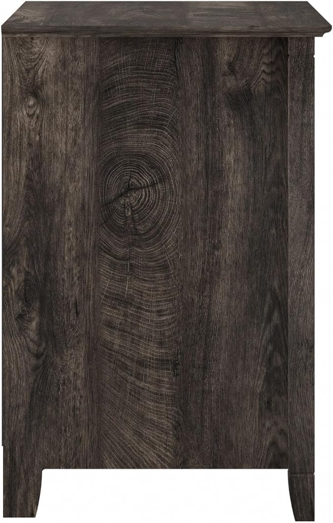 Bush Furniture Key West 2 Drawer Lateral File Cabinet in Dark Gray Hickory, Document Storage for Home Office, Accent Chest with Drawers
