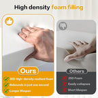 100.7 Inch Cloud Sectional Couch, Boneless Sofa for Living Room, Corduroy Modular Couch with L Shape Chaise, Modern Compressed Sofa in a Box, Memory Foam Filling (Beige)