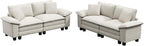 PHI VILLA Cloud Modular Couches Sets, 2 Pieces Sectional Loveseat Sofa Set, 4-Seater Comfy Couch for Living Room Apartment, Chenille Fabric, Beige