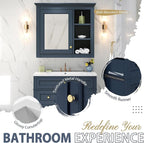 30" Bathroom Vanity with Matching Medicine Cabinet, Modern Sink Storage Cabinet with Drawers, Soft Closing Doors and Shelf, Bathroom Vanities with Sink & Mirror