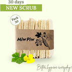 Natural Loofah Dish Sponge (Pack 30) Multipurpose Dish Sponges - 100% Biodegradable Compostable Dishwashing Scouring Pad Zero Waste (2.75" x 2.75" Each)
