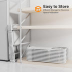 VINGLI 8 Pack White Plastic Folding Chair, Indoor Outdoor Portable Stackable Commercial Seat with Steel Frame 350lb. Capacity for Events Office Wedding Party Picnic Kitchen Dining