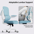 TRALT Office Chair - Ergonomic Desk Chair with Adjustable Lumbar Support, Mesh Computer Chair, Executive Chairs for Home Office Comfortable Lumbar Support,Sky Blue
